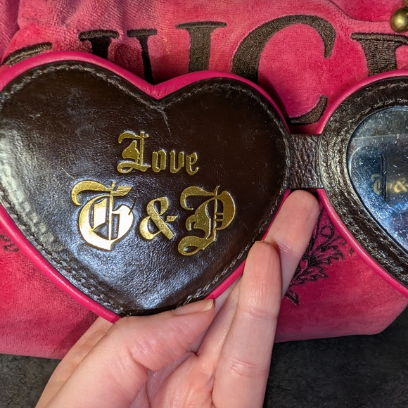 Vintage 2002 Juicy Couture Pink Velour Bag With Keychains Y2K Make Me An Offer ♥ - Picture 9 of 16